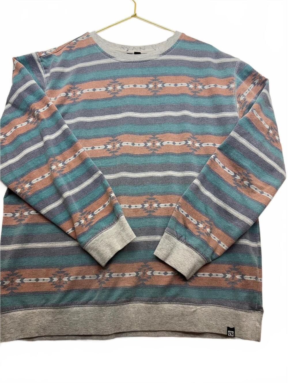 Rip Curl Men's Southwestern Striped Crewneck shirt sz M